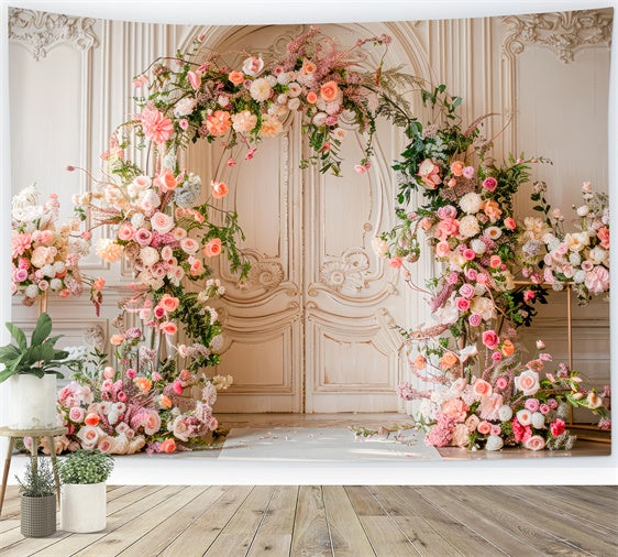 Spring Backdrop Dreamy Floral Wedding Archway Backdrop TWW2-22