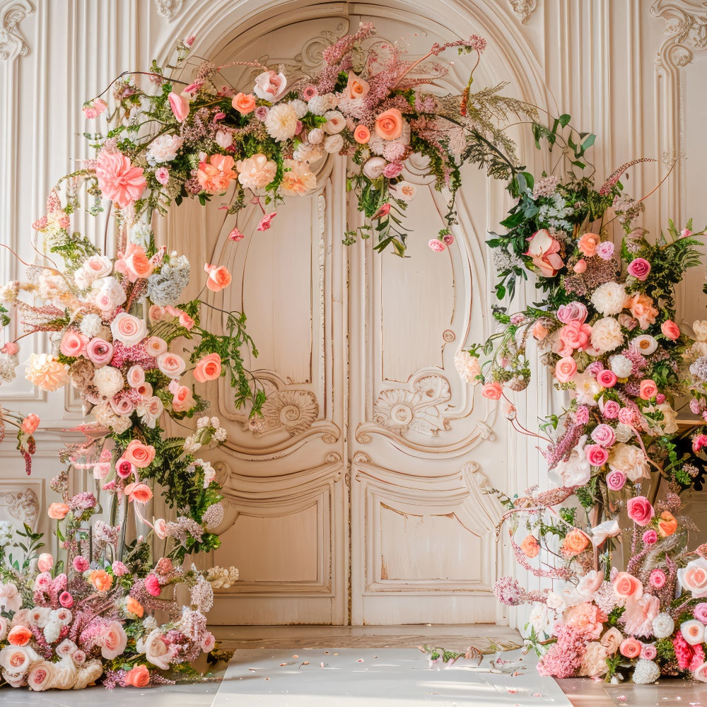 Spring Backdrop Dreamy Floral Wedding Archway Backdrop TWW2-22