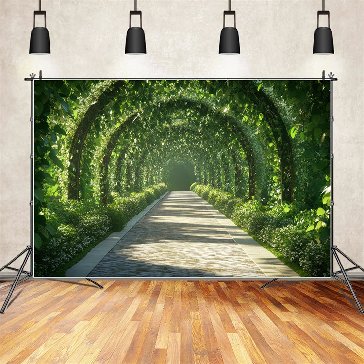 Spring Picture Backdrop Tranquil Leafy Arch Path Backdrop TWW2-31