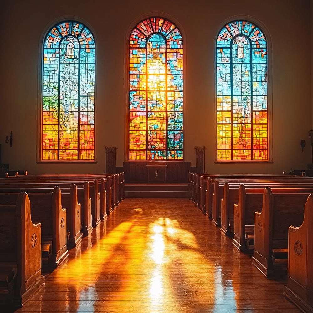 Easter Backdrops For Church Stained Glass Morning Church Backdrop TWW3