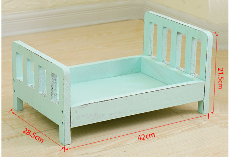 Vintage Wooden Bed Photography Props for Newborn SYPJ6