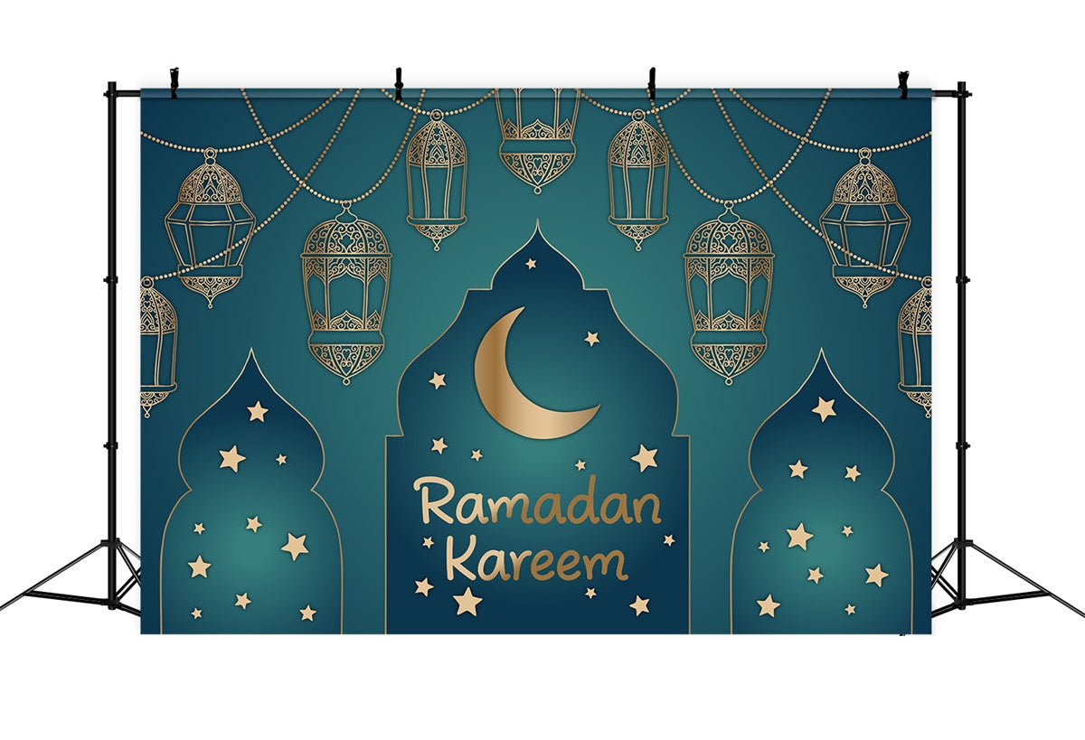 Ramadan Backdrops Crescent Moon Stars Ramadan Backdrop XY2-102