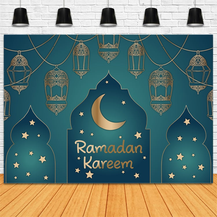 Ramadan Backdrops Crescent Moon Stars Ramadan Backdrop XY2-102