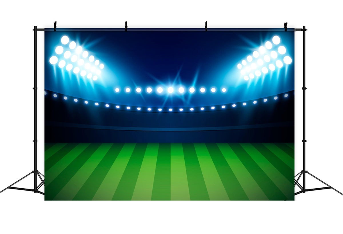 Super Bowl Backdrops Glowing Stadium Night Lights Backdrop XY2-111