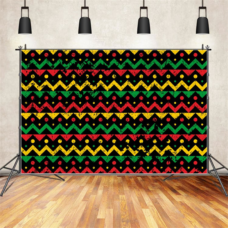 Ethiopian Backdrop African Celebration Vibrant Pattern Backdrop XY2-12