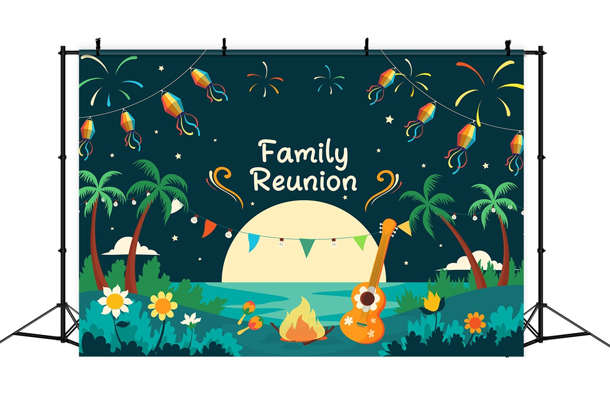 Family Reunion Backdrop Ideas Starry Sky Beach Reunion Backdrop XY2-126