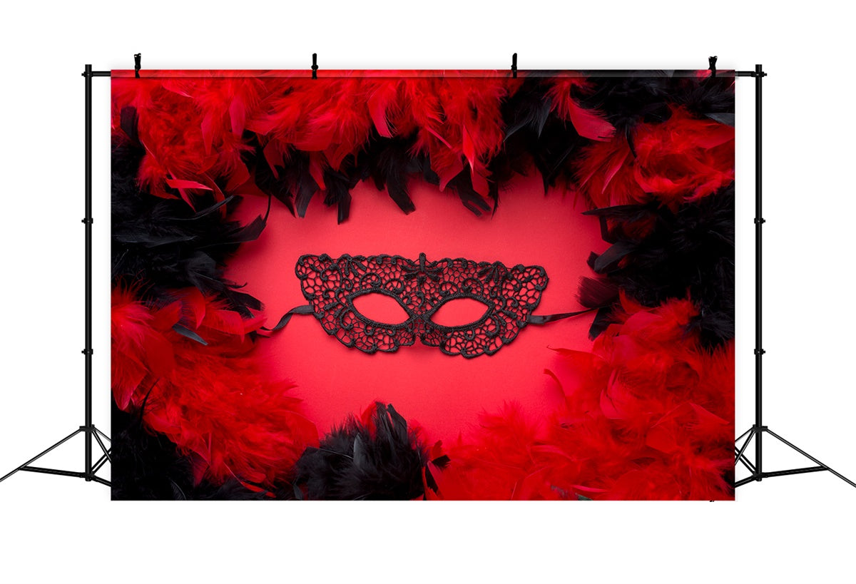 Masquerade Backdrop Ideas Elegant Lace Black Mask Party Backdrop XY2-136