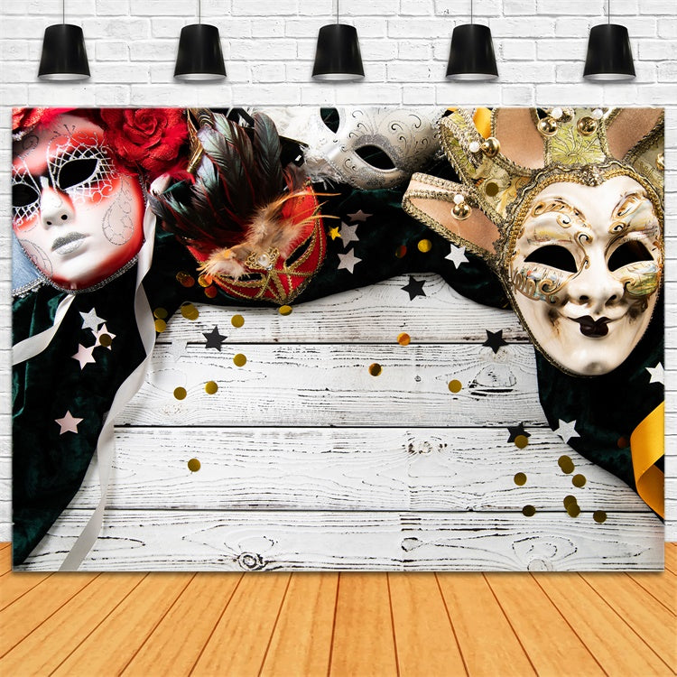 Masquerade Backdrop Ideas Elegant Venetian Mask Party Backdrop XY2-139