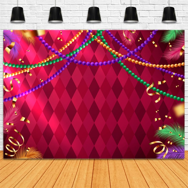 Masquerade Backdrops Festive Beaded Masquerade Party Backdrop XY2-140