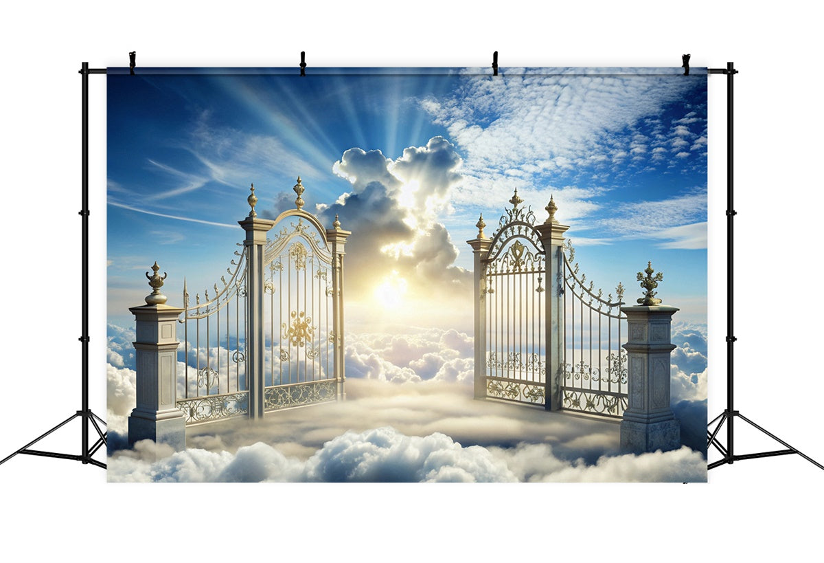 Memorial Backdrop Ideas Divine Light Paradise Gate Backdrop XY2-141