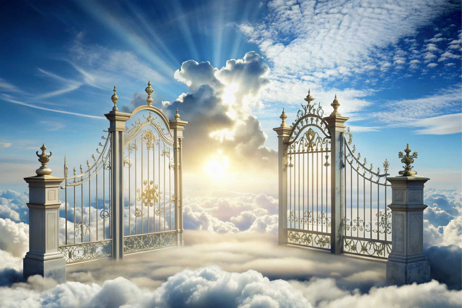 Memorial Backdrop Ideas Divine Light Paradise Gate Backdrop XY2-141