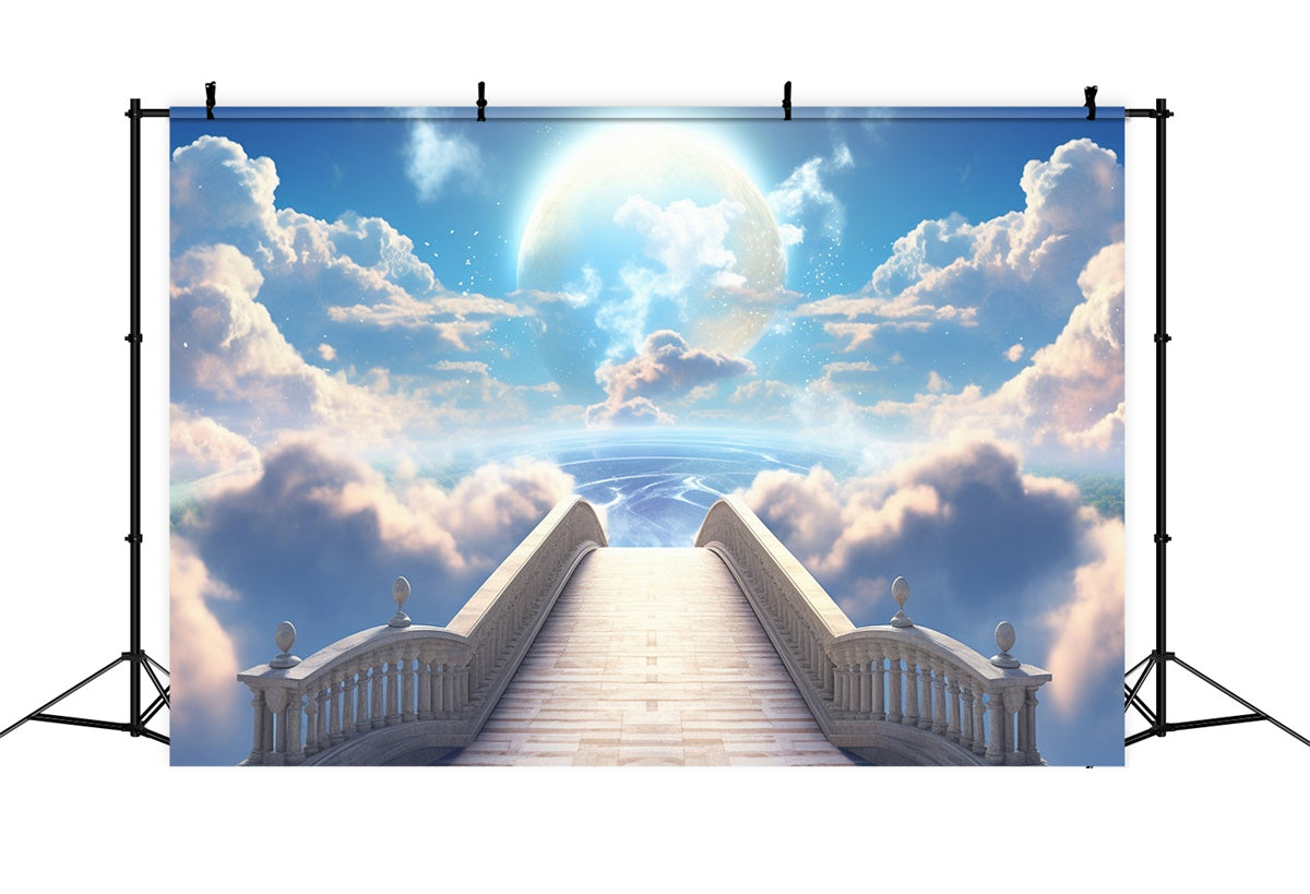 Memorial Backdrops Fantasy Golden Cloud Path Backdrop XY2-142