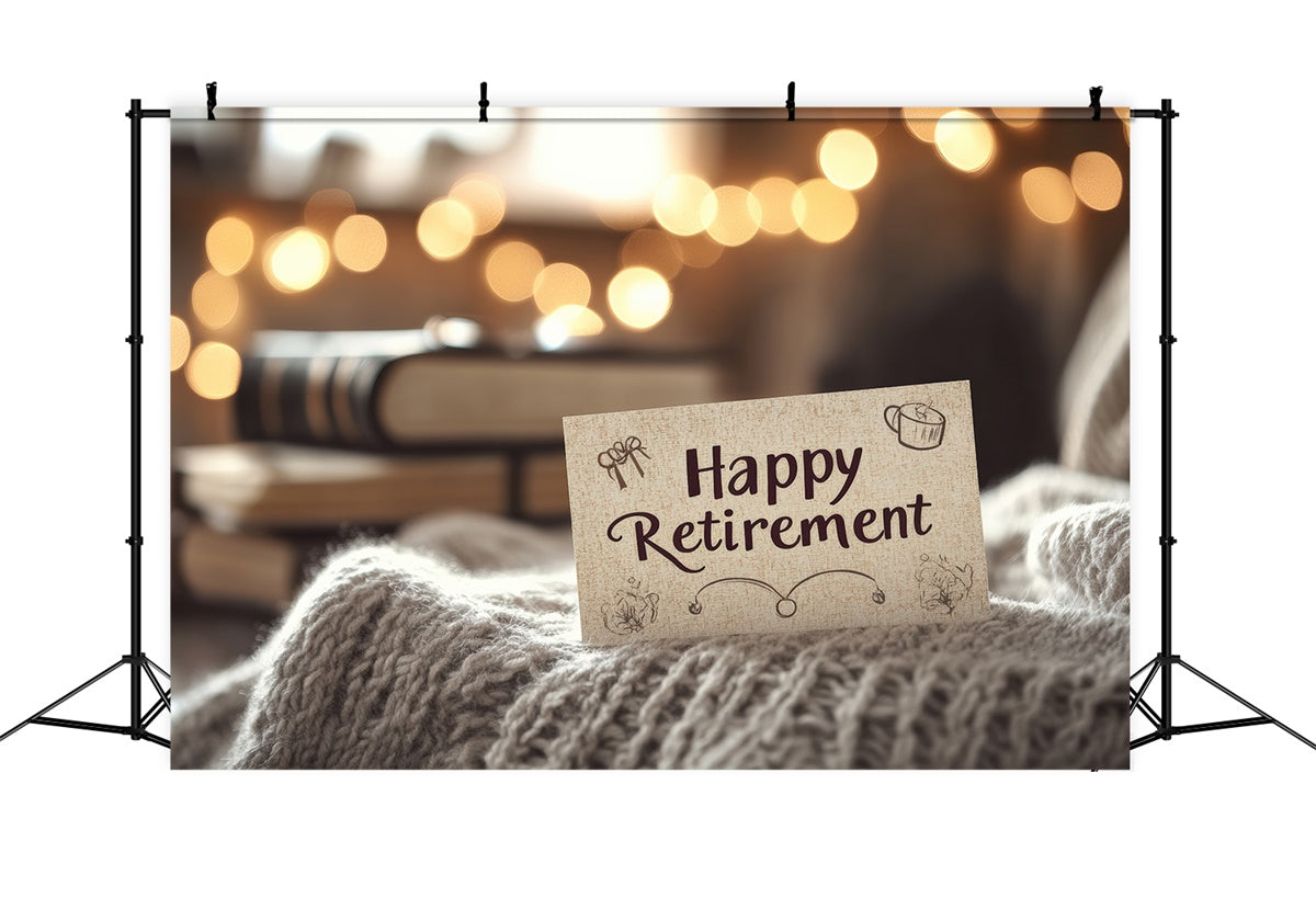 Retirement Backdrop Cozy Warm Retirement Celebration Backdrop XY2-149