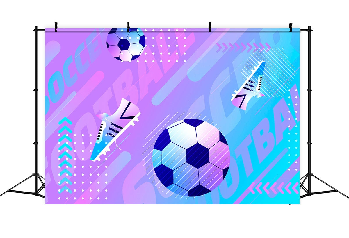 Sports Event Backdrop Dynamic Football Gradient Neon Backdrop XY2-153