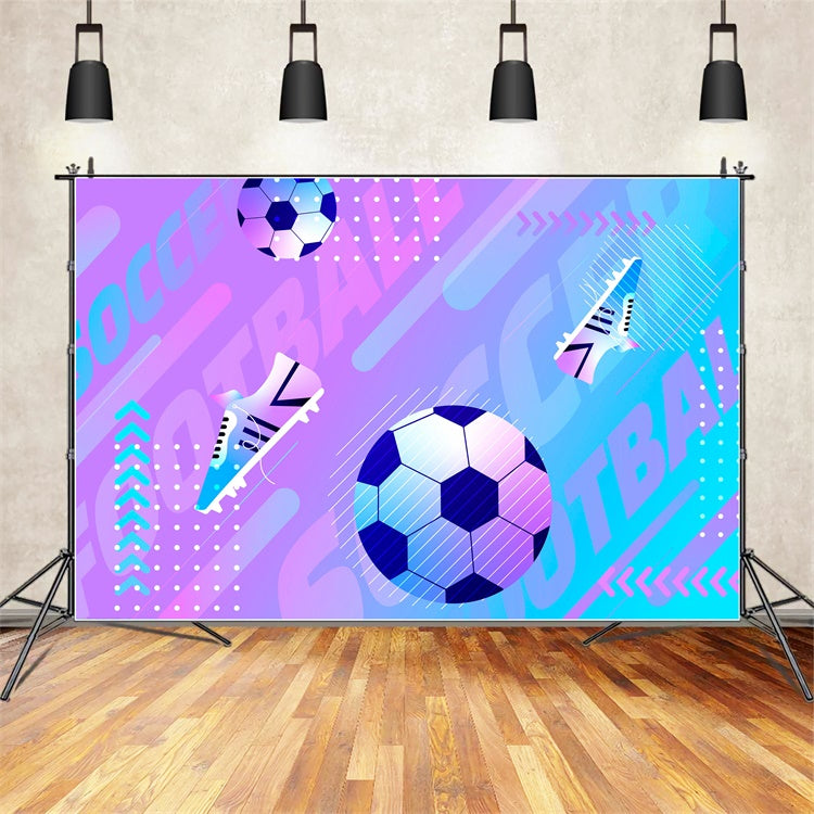 Sports Event Backdrop Dynamic Football Gradient Neon Backdrop XY2-153