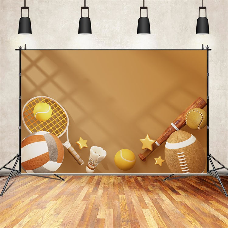 Sports Photo Backdrop Classic Ball Games Equipment Backdrop XY2-155