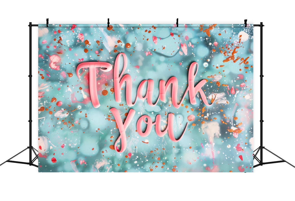 Thank You Backdrop Watercolor Style Gratitude Backdrop XY2-160