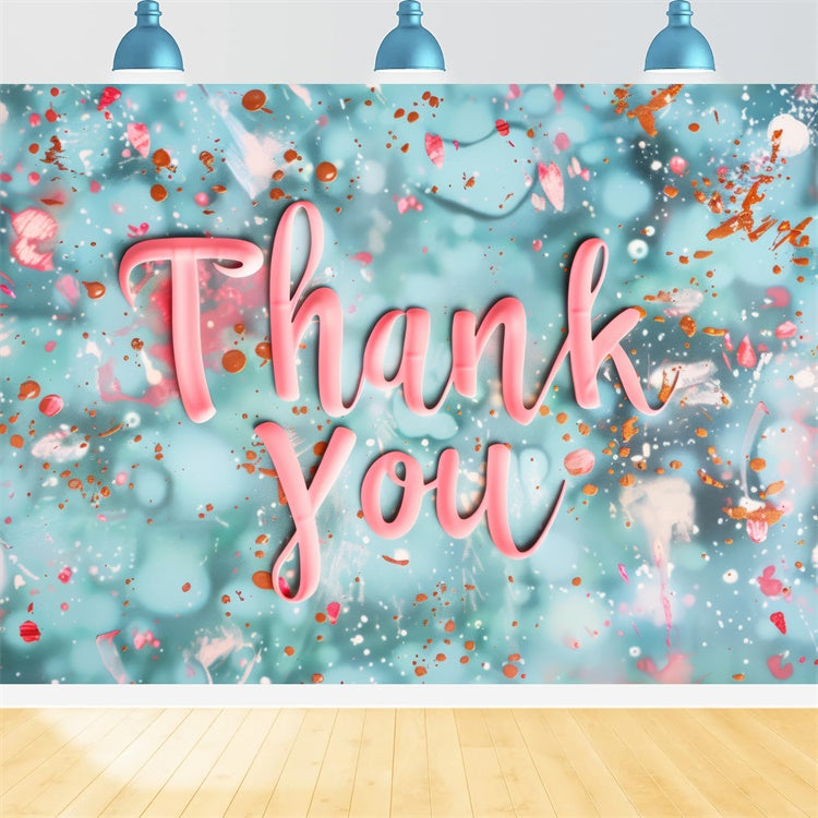 Thank You Backdrop Watercolor Style Gratitude Backdrop XY2-160