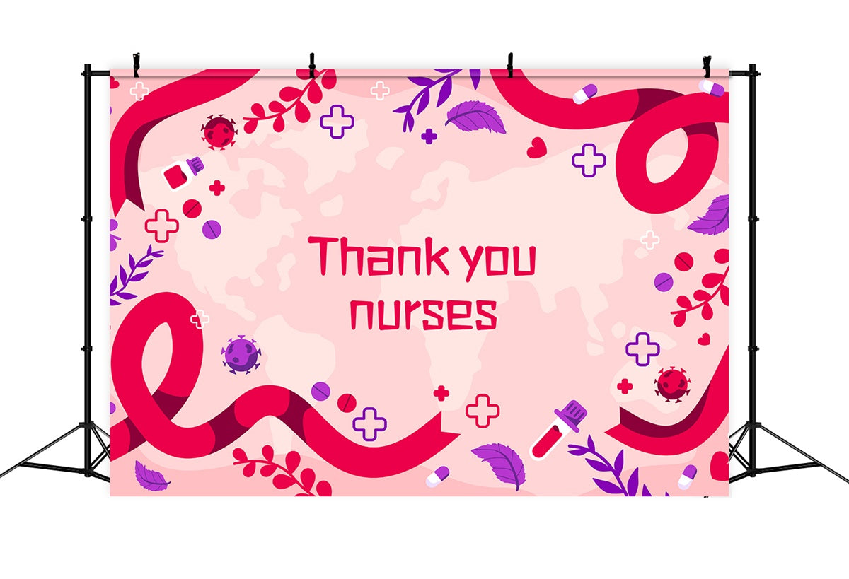 Thank You Backdrop Medical Professionals Tribute Backdrop XY2-161