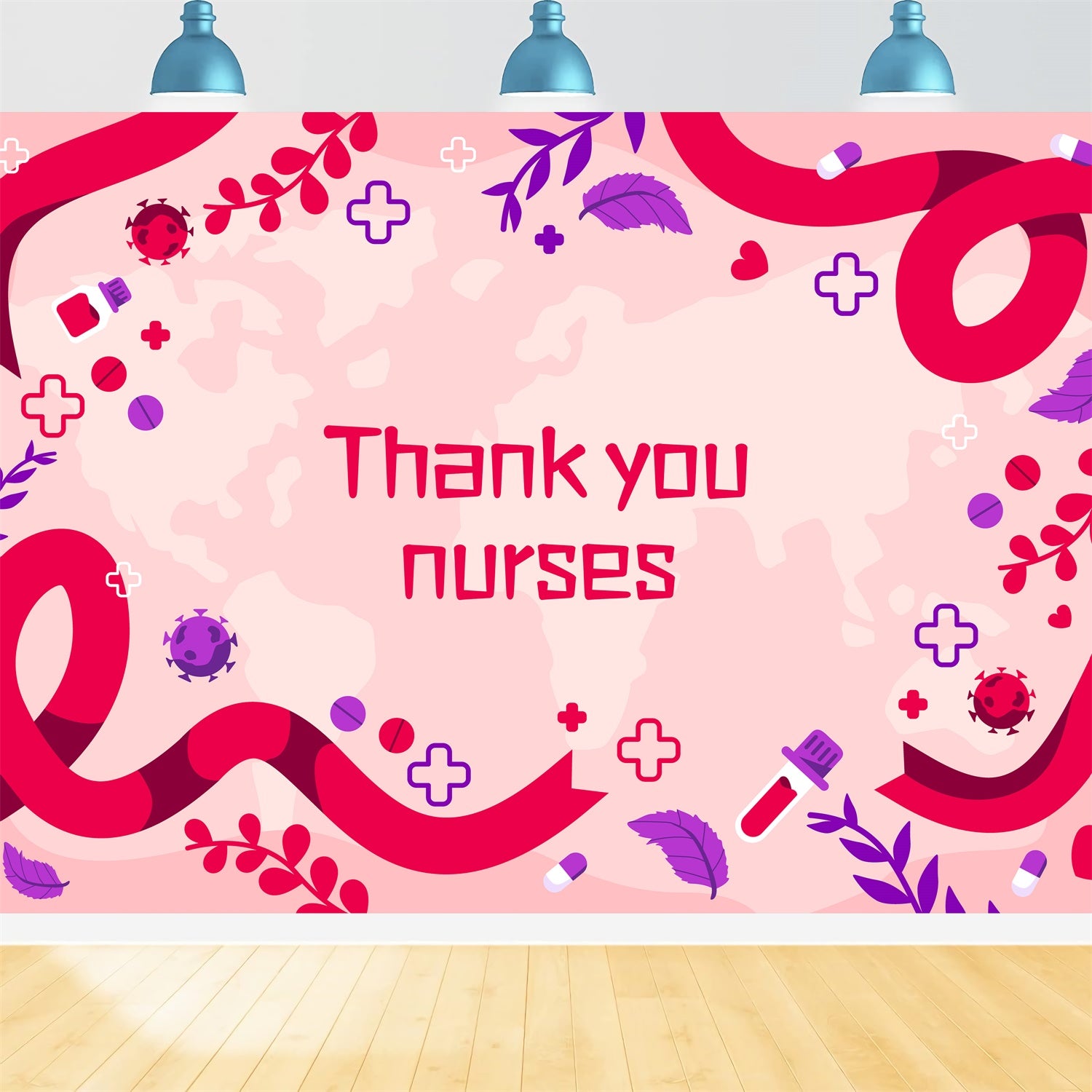 Thank You Backdrop Medical Professionals Tribute Backdrop XY2-161