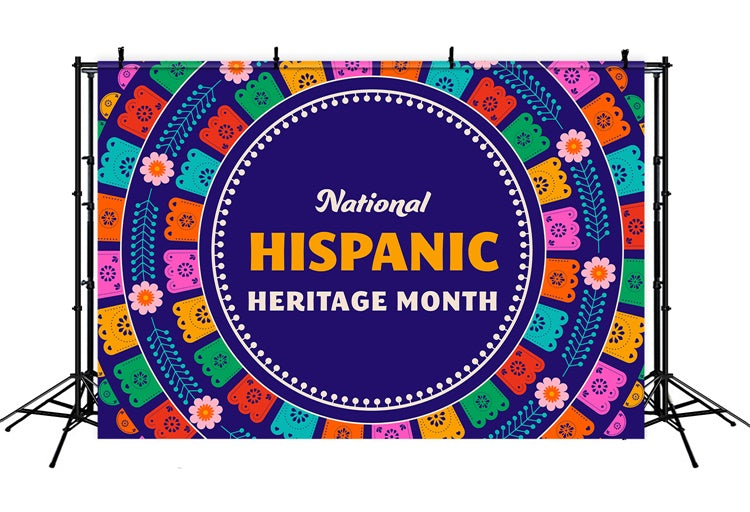 Hispanic Heritage Backdrop Bright Cheerful Celebration Backdrop XY2-21