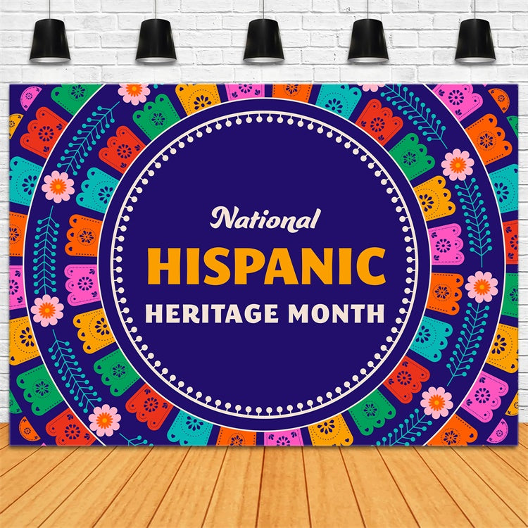 Hispanic Heritage Backdrop Bright Cheerful Celebration Backdrop XY2-21