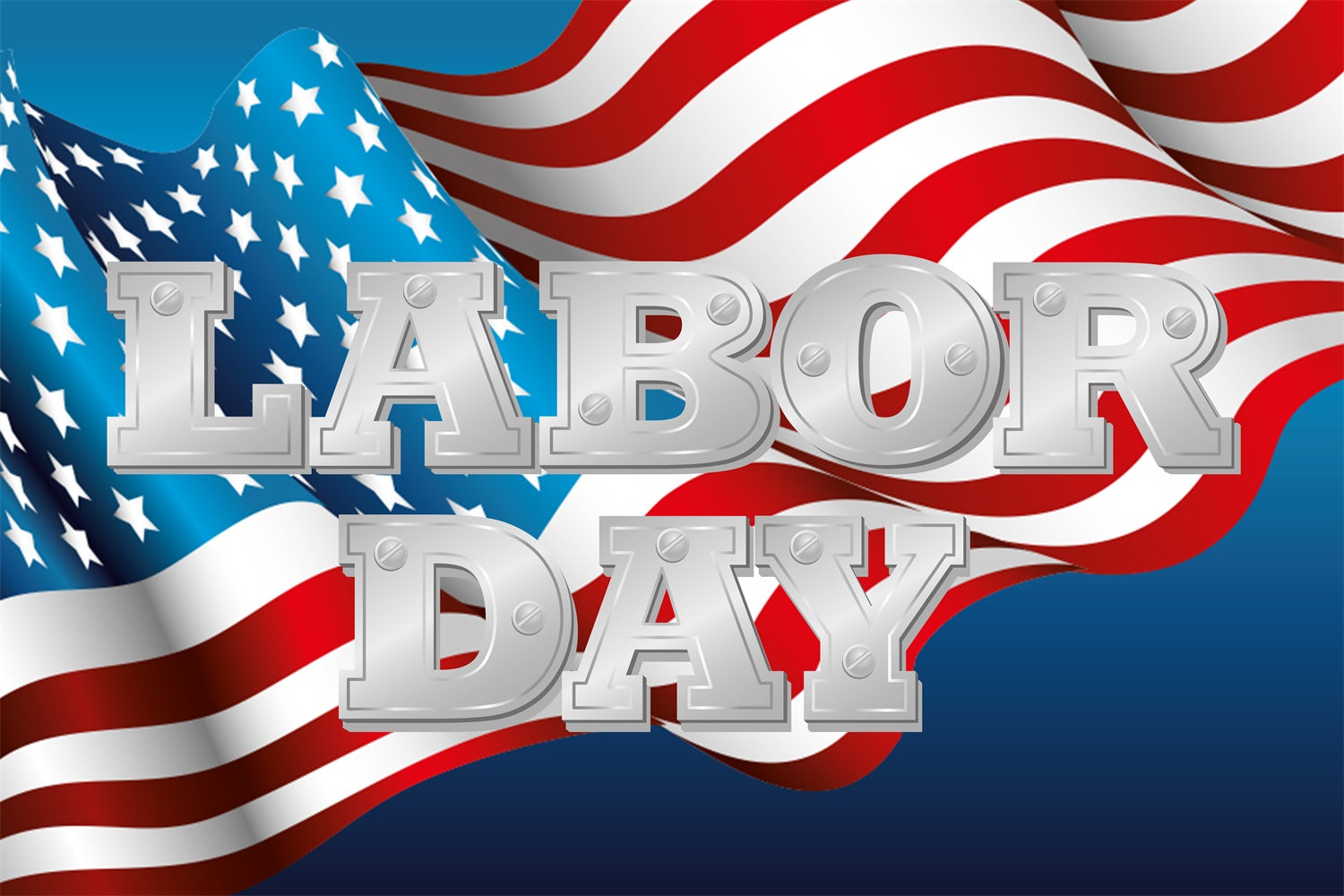 Labor Day Backdrops Wavy American Flag Backdrop XY2-30