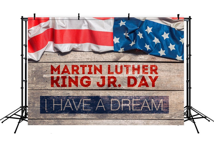 MLK Backdrop Wooden Texture Speech Tribute Backdrop XY2-38