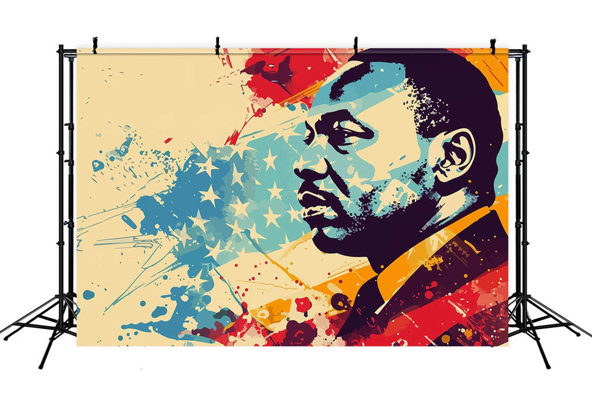 MLK Backdrop Abstract Watercolor Portrait Backdrop XY2-40