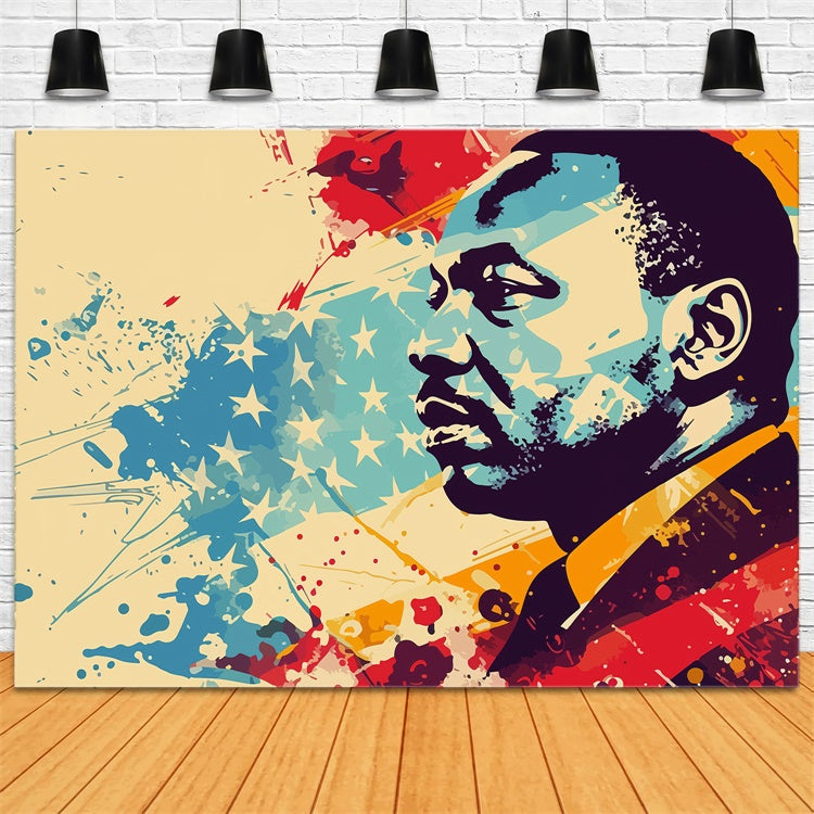 MLK Backdrop Abstract Watercolor Portrait Backdrop XY2-40