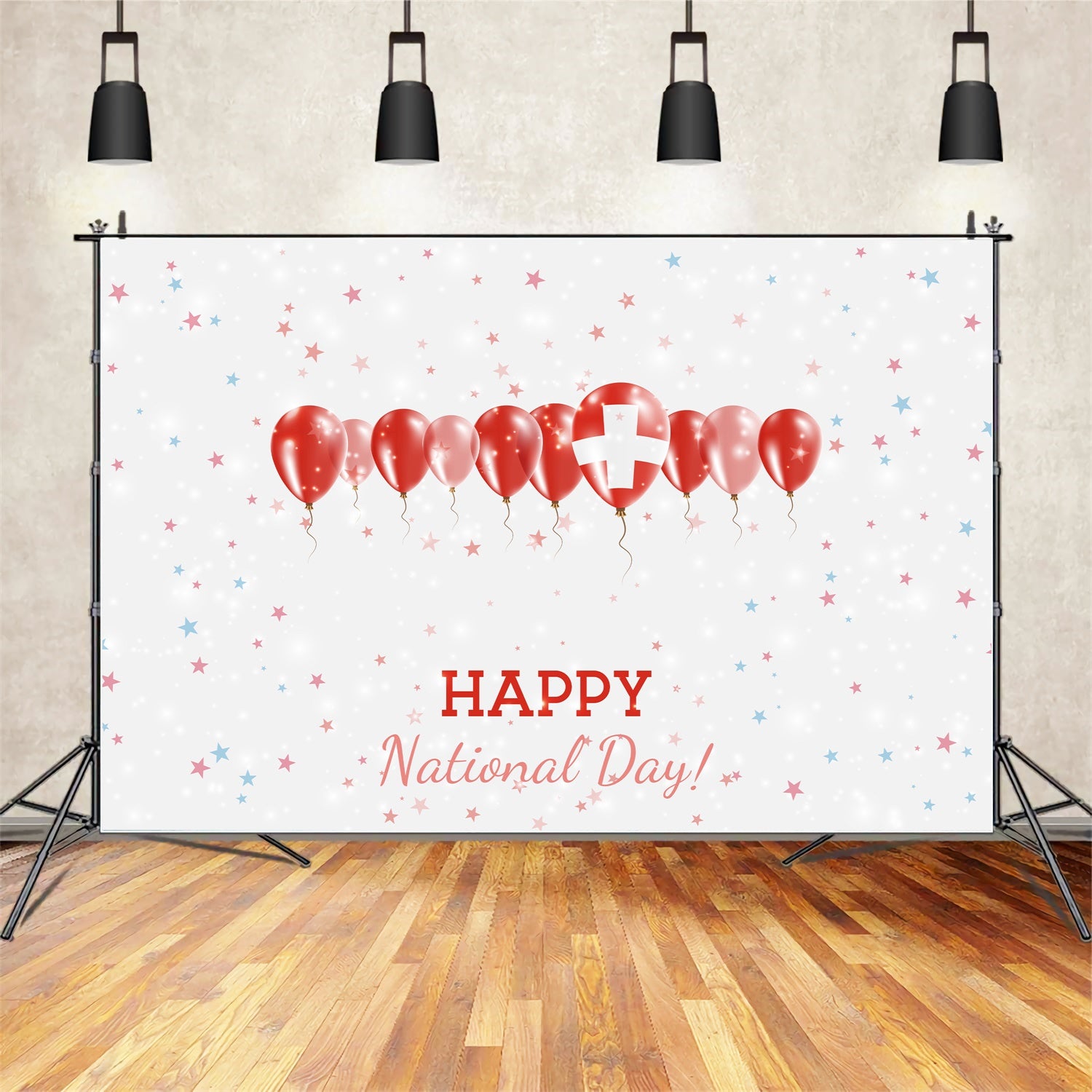 National Nurses Day Backdrop Shining Balloons Stars Backdrop XY2-42