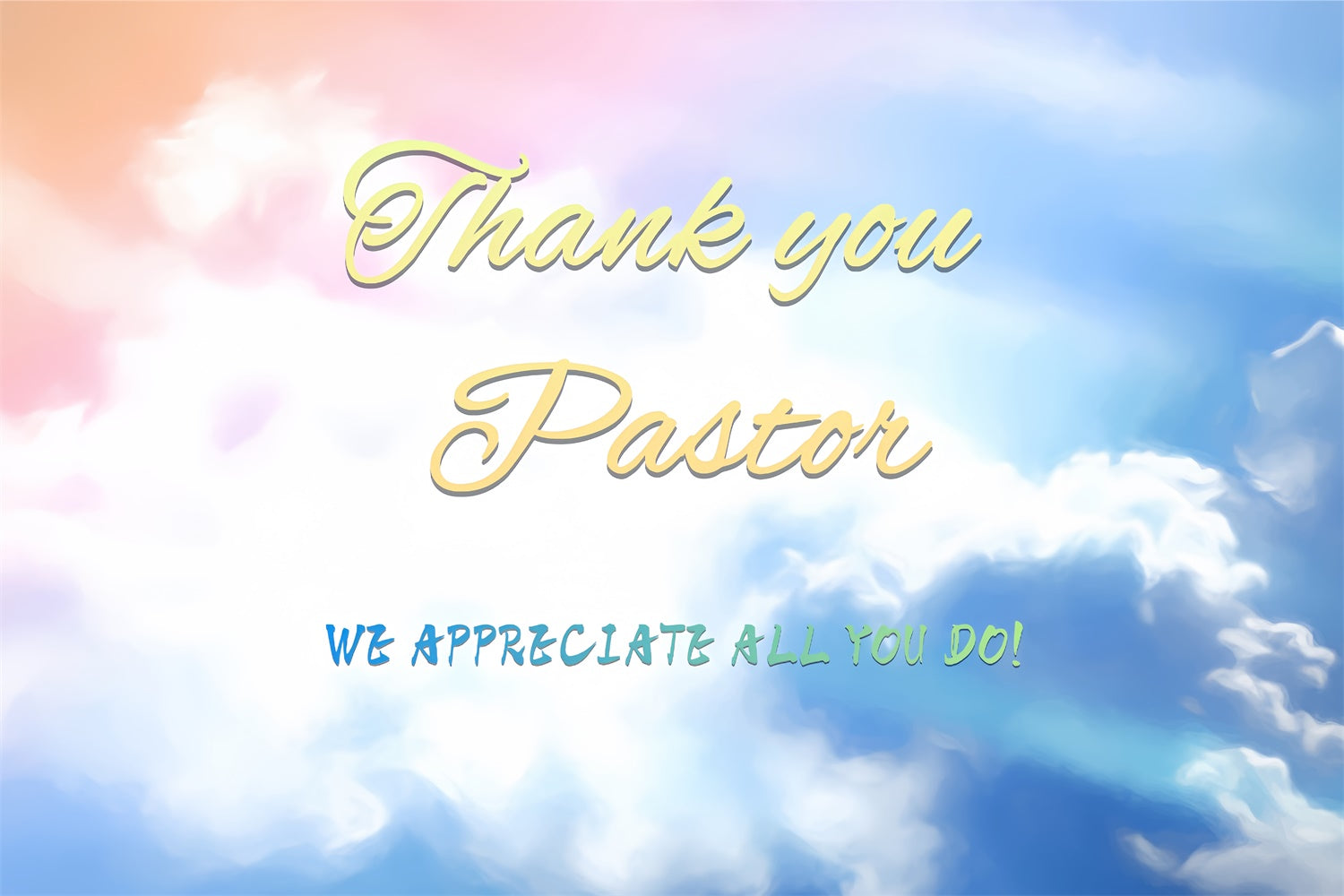 Backdrop For Pastor Appreciation Soft Pastel Dreamy Sky Backdrop XY2-45