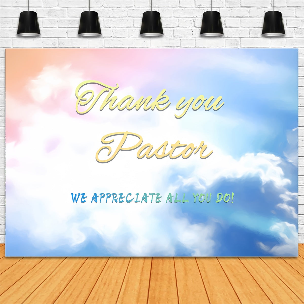 Backdrop For Pastor Appreciation Soft Pastel Dreamy Sky Backdrop XY2-45