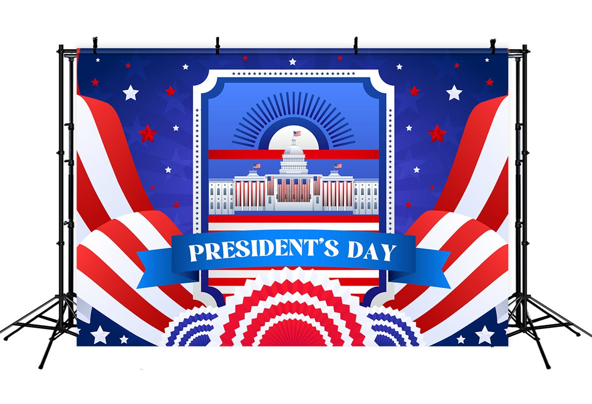 Presidential Backdrops American Flags Capitol Design Backdrop XY2-51