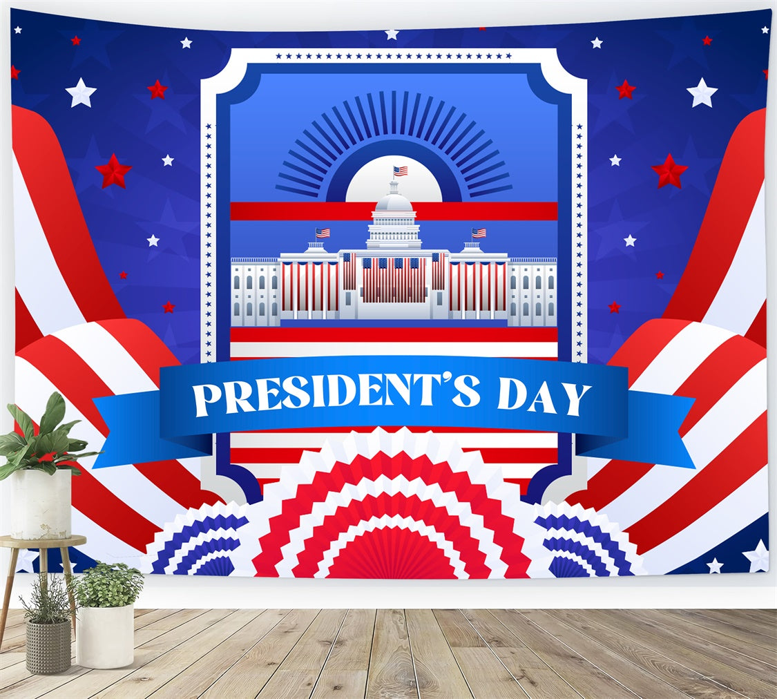 Presidential Backdrops American Flags Capitol Design Backdrop XY2-51