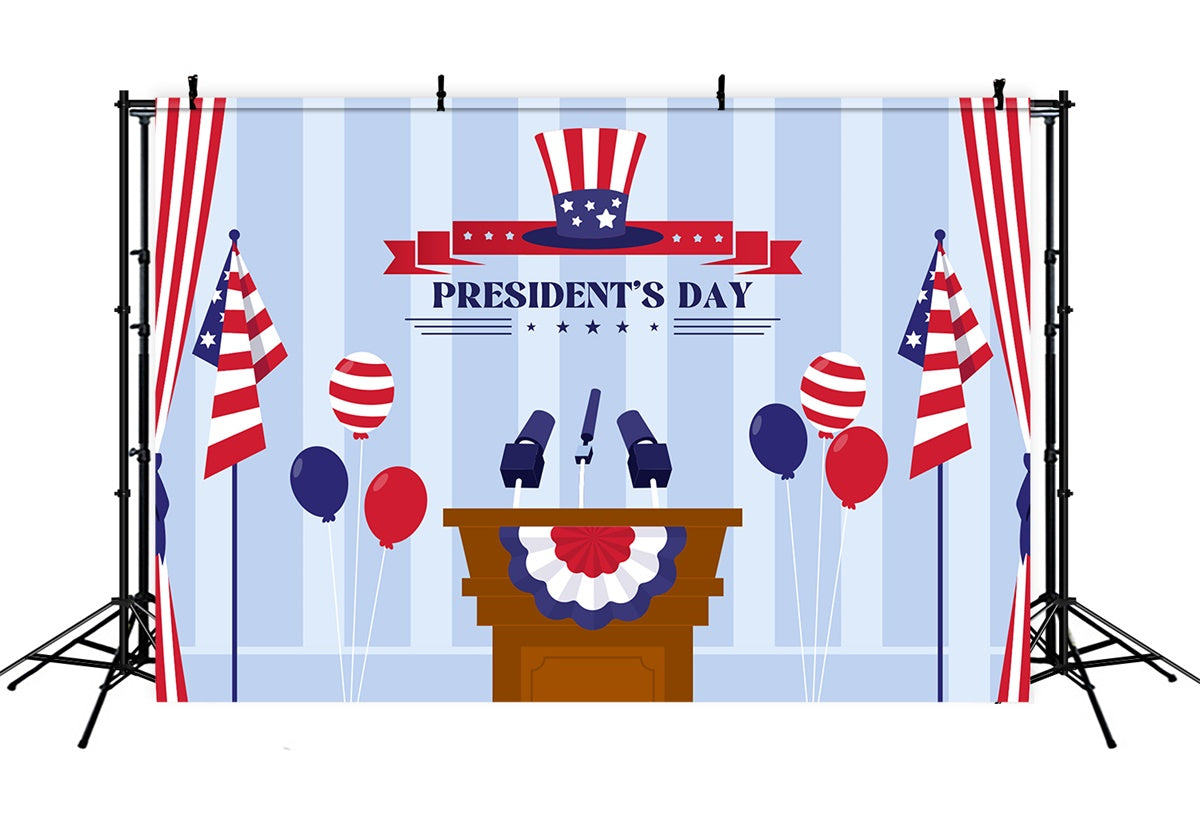 Presidential Backdrops Festive Decor Balloons Flags Backdrop XY2-52