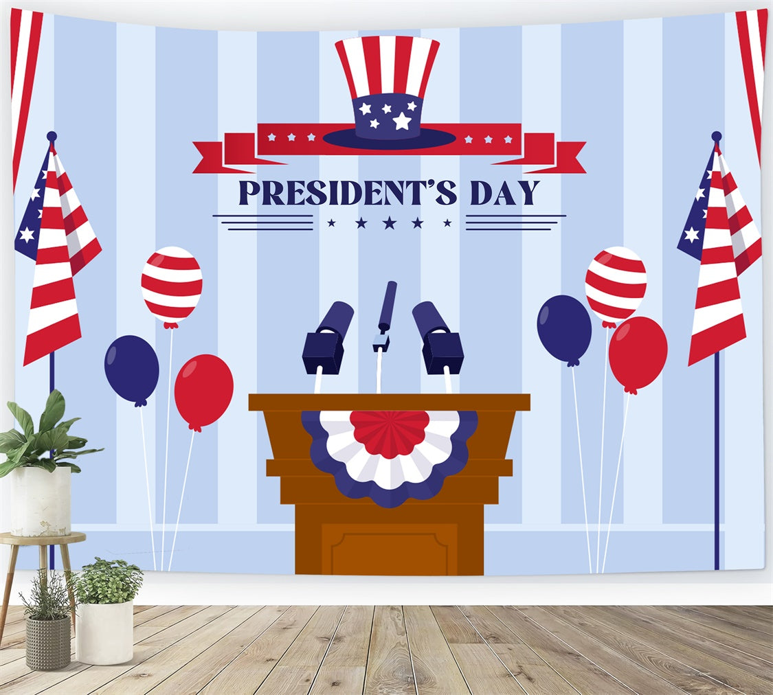 Presidential Backdrops Festive Decor Balloons Flags Backdrop XY2-52