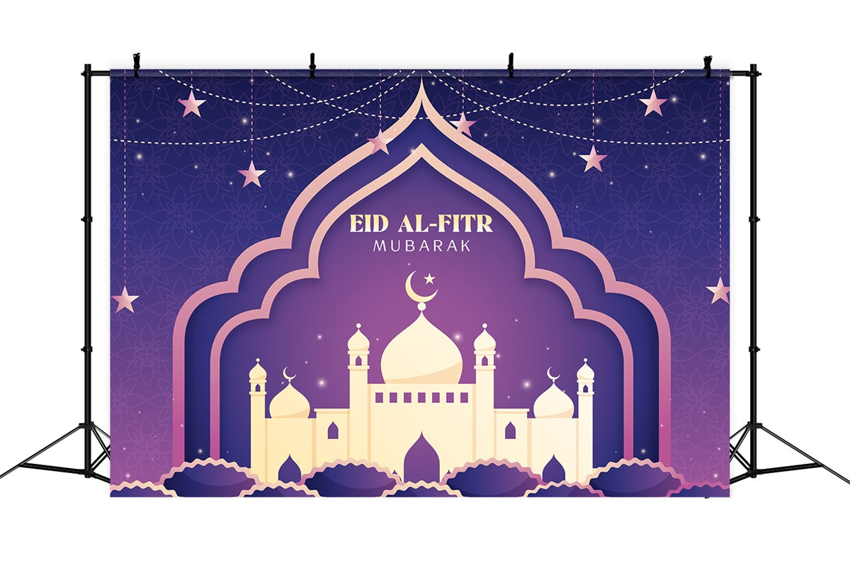 Eid Mubarak Backdrop Elegant Eid Al-Fitr Festival Backdrop XY2-73