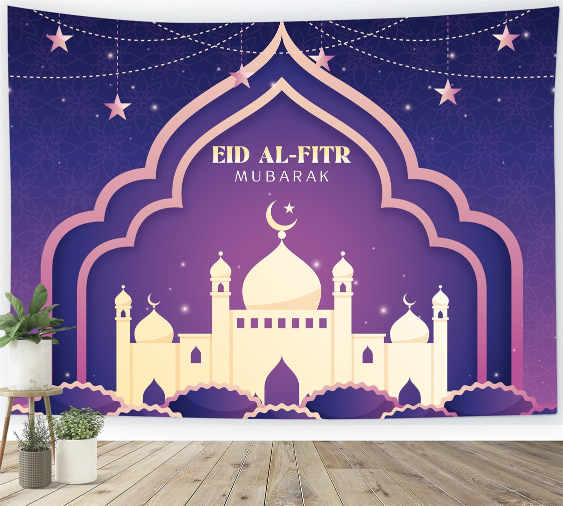 Eid Mubarak Backdrop Elegant Eid Al-Fitr Festival Backdrop XY2-73