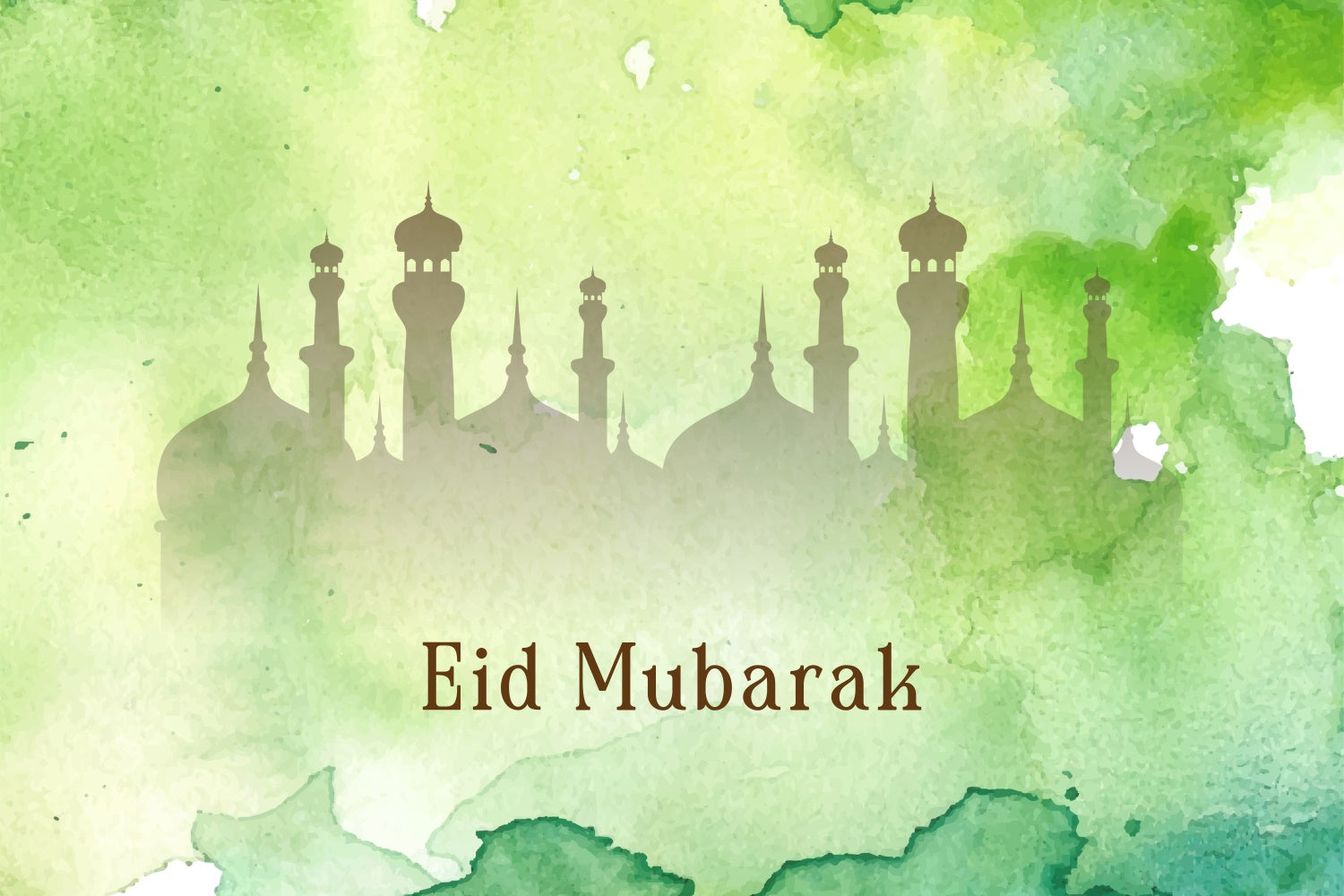 Eid Mubarak Backdrop Dreamy Pastel Green Festival Backdrop XY2-78