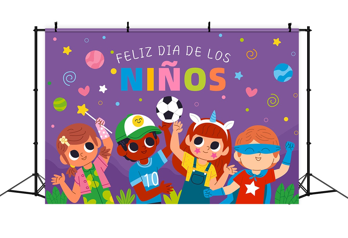 Mexican Children's Day Backdrop Joy Games Party Backdrop XY2-89