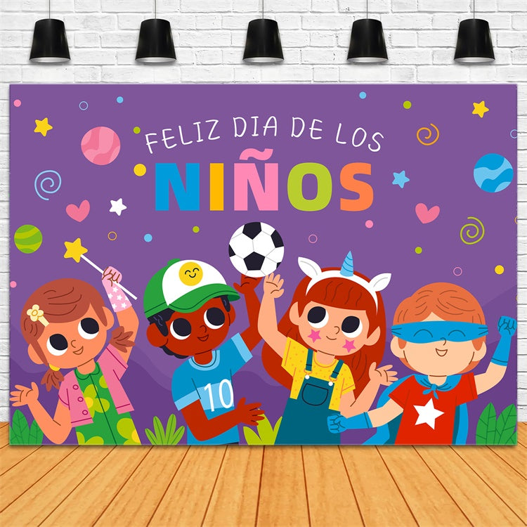 Mexican Children's Day Backdrop Joy Games Party Backdrop XY2-89