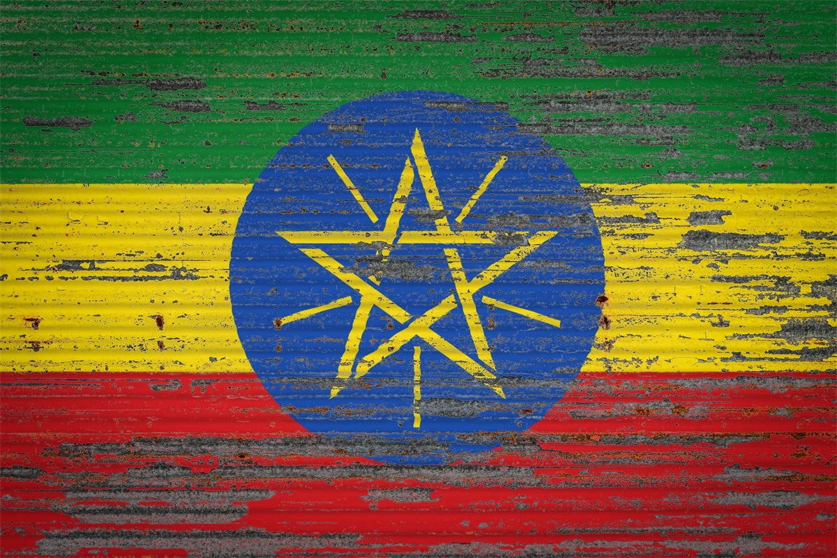 Ethiopian Backdrop Vintage Ethiopia Flag Pride Backdrop XY2-9