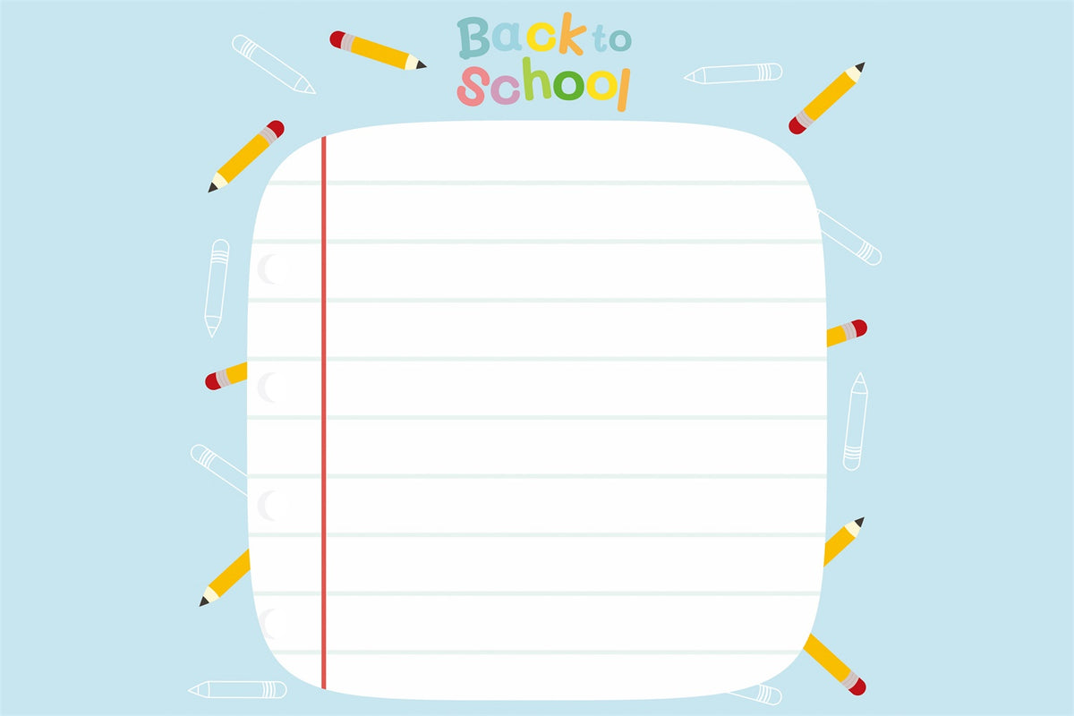 Back to School Notebook Photography Backdrop BRP7-9