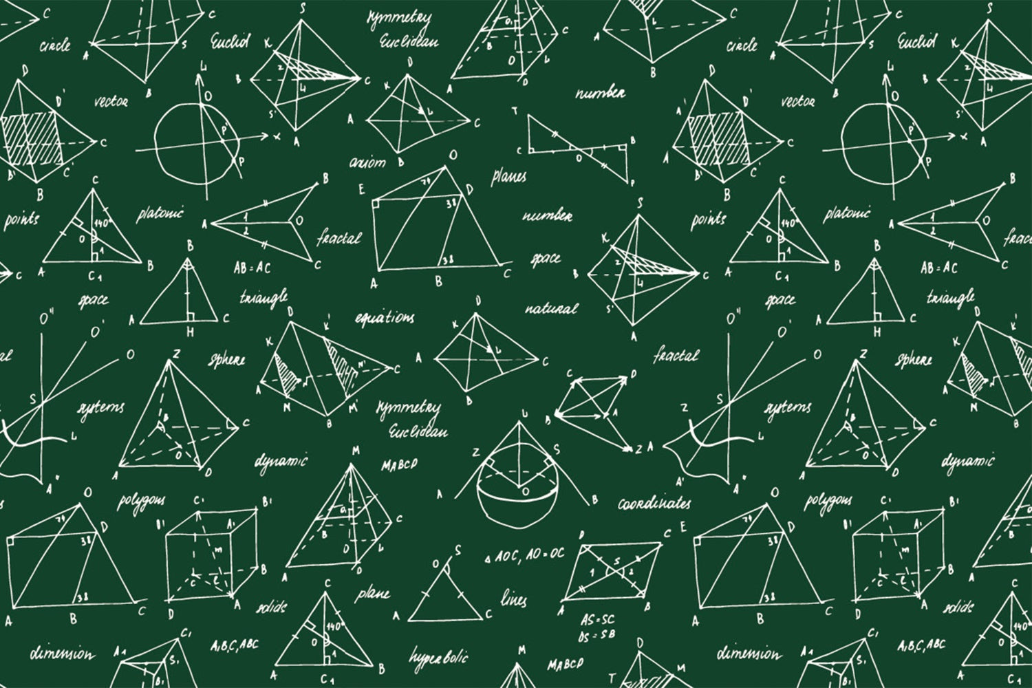 Back to School Geometry Chalkboard Photography Backdrop BRP7-38