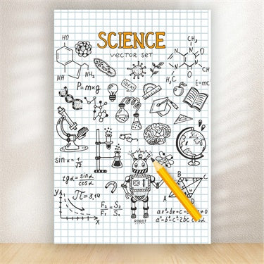 Back to School Science Notebook Photography Backdrop BRP7-30