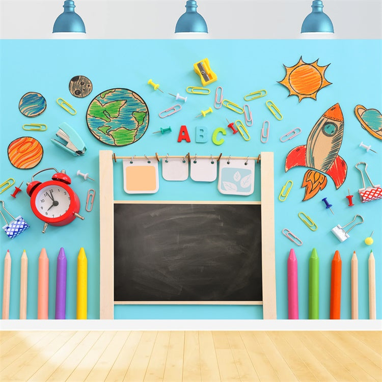 Back to School Stationery Plant Photography Backdrop BRP7-11