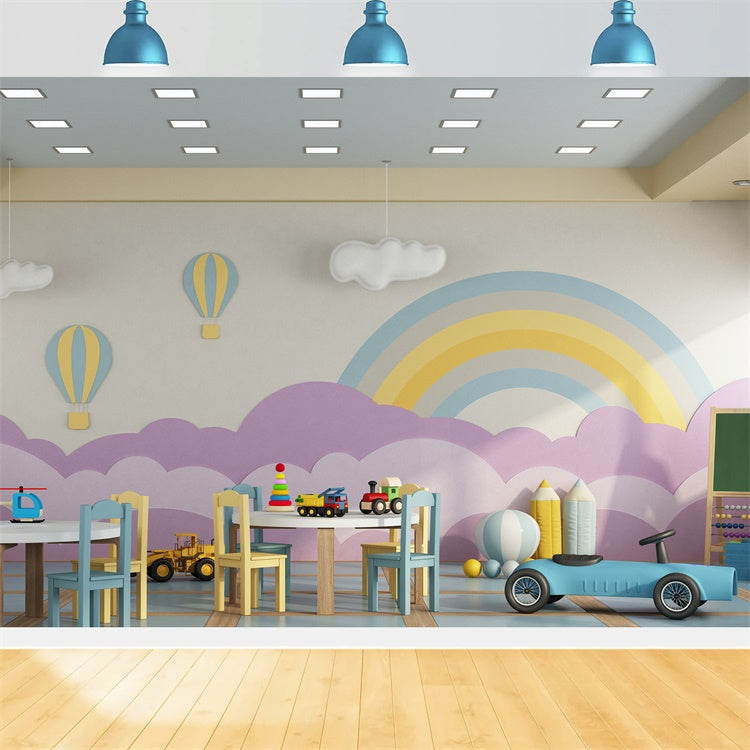 Back to School Rainbow Playroom Photography Backdrop BRP7-39