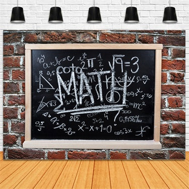 Back to School Math Blackboard Backdrop BRP7-19