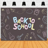 Back to School Bags Rules Doodles Backdrop BRP7-45